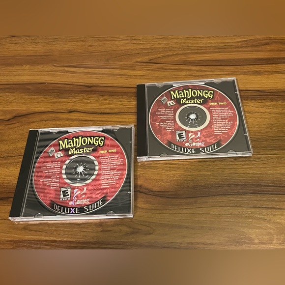 VINTAGE eGames MahJongg Master Deluxe Suite PC 2000 2 CD Set Disc Big Box - Picture 5 of 5